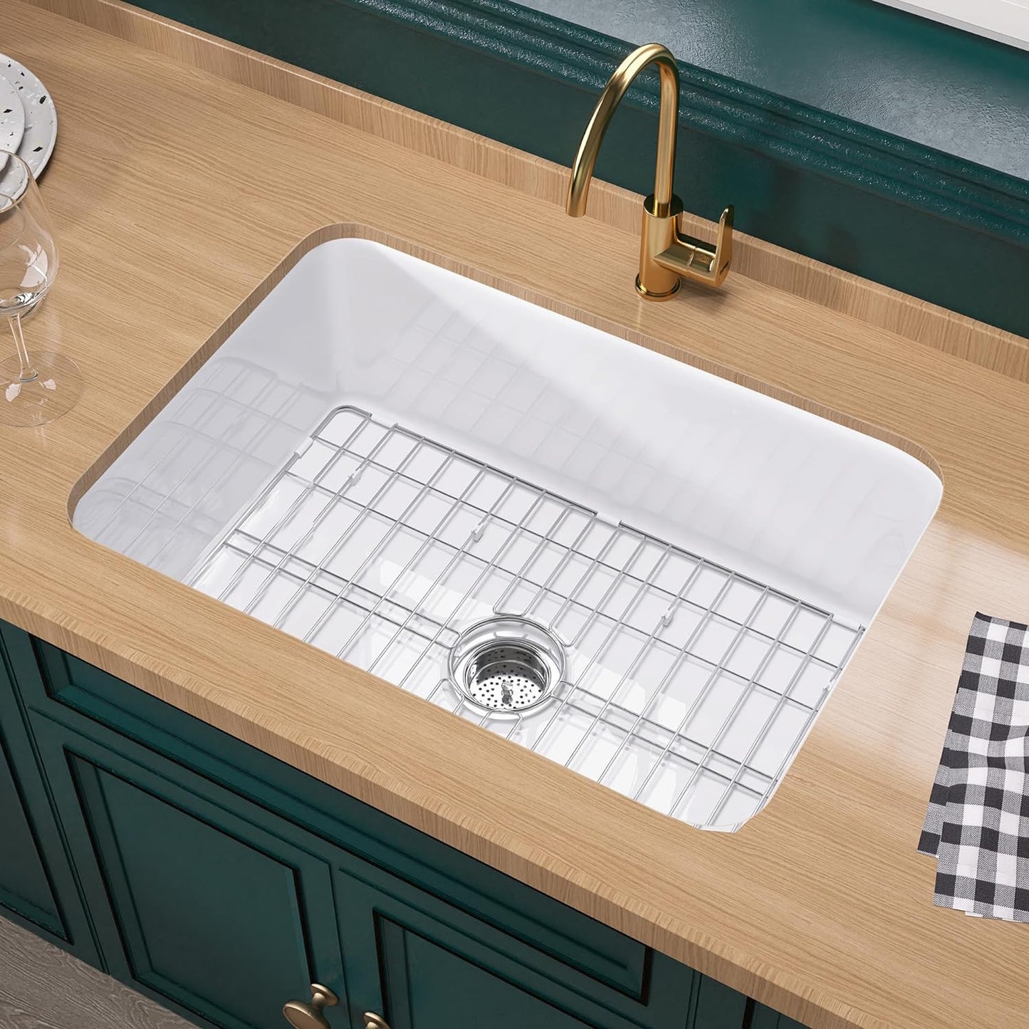 Durable 27 Inch White Undermount Kitchen Sink for Modern Homes