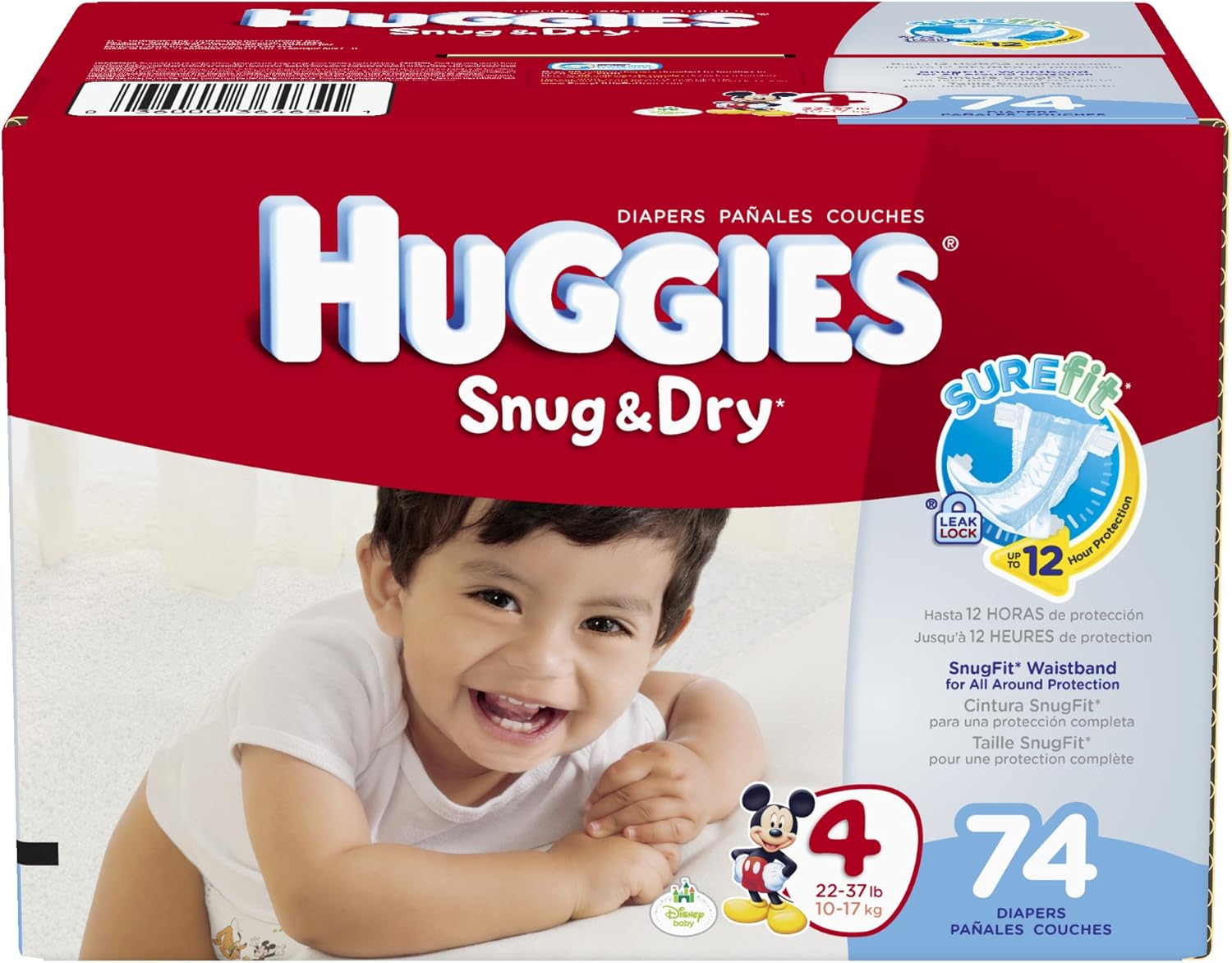 Huggies Snug & Dry Big Pack Size 4 - 12 Hour Leak Protection