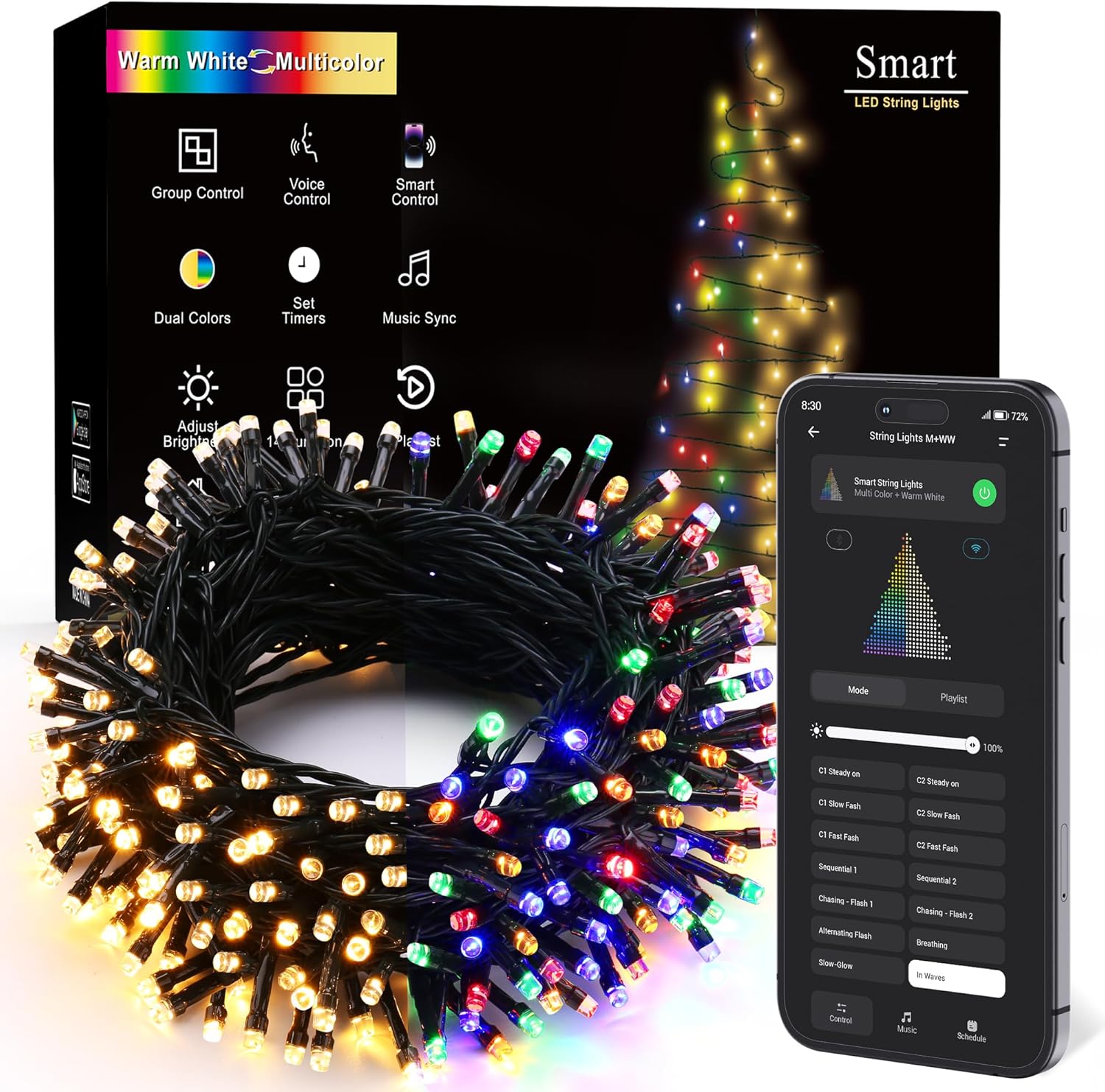 Brizled Smart Christmas String Lights for Festive Decor