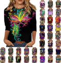 Mardi Gras 3/4 Sleeve Top - Festive Carnival Style!