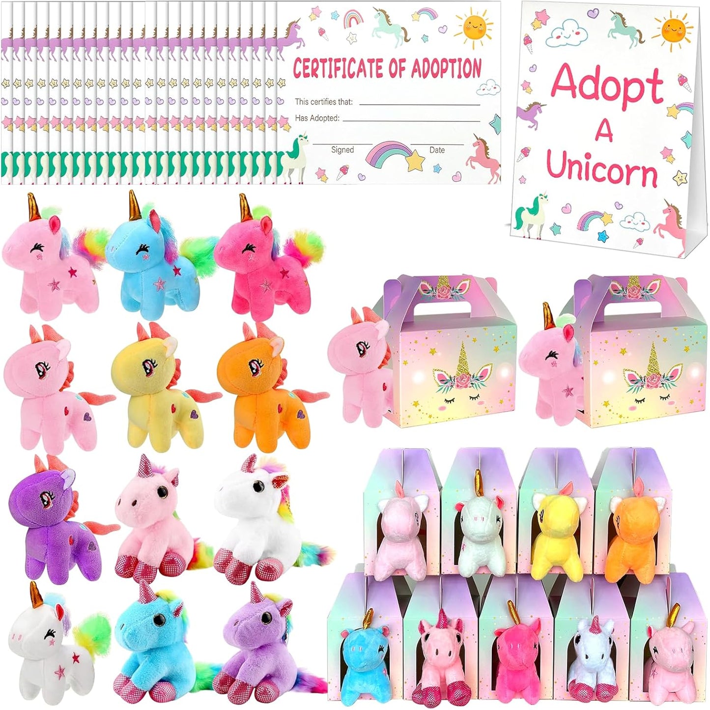 37 Pcs Adopt A Unicorn Party Favors for Magical Celebrations