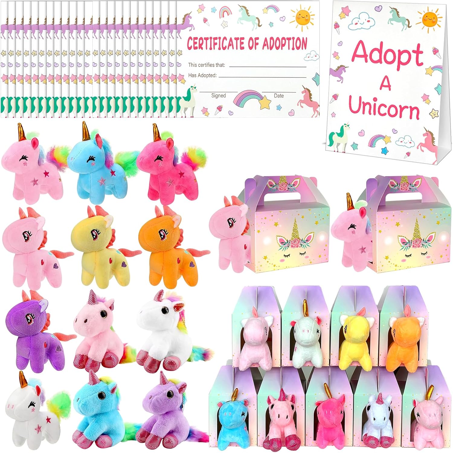37 Pcs Adopt A Unicorn Party Favors for Magical Celebrations