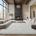 ONASAR Cream White Area Rugs 9x12 - Soft Fluffy Shag Rug