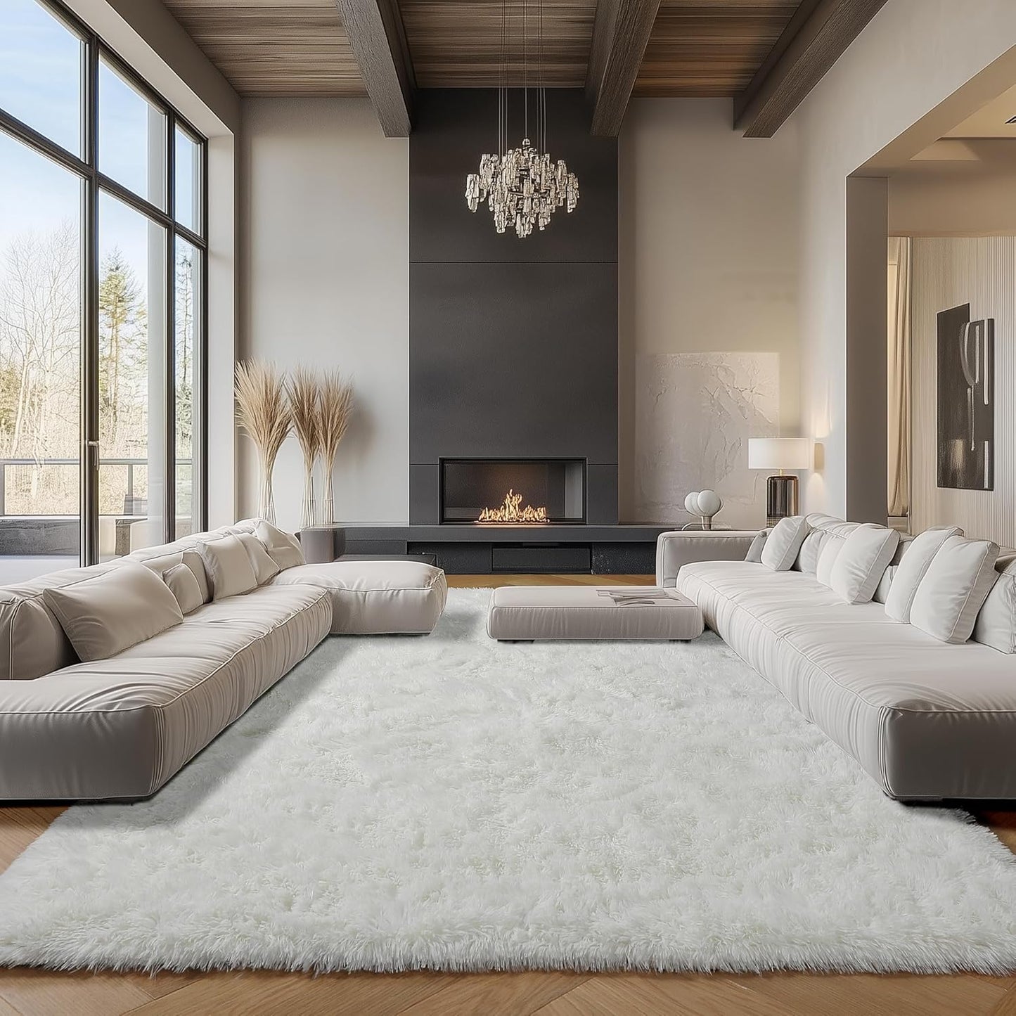 ONASAR Cream White Area Rugs 9x12 for Living Room Decor