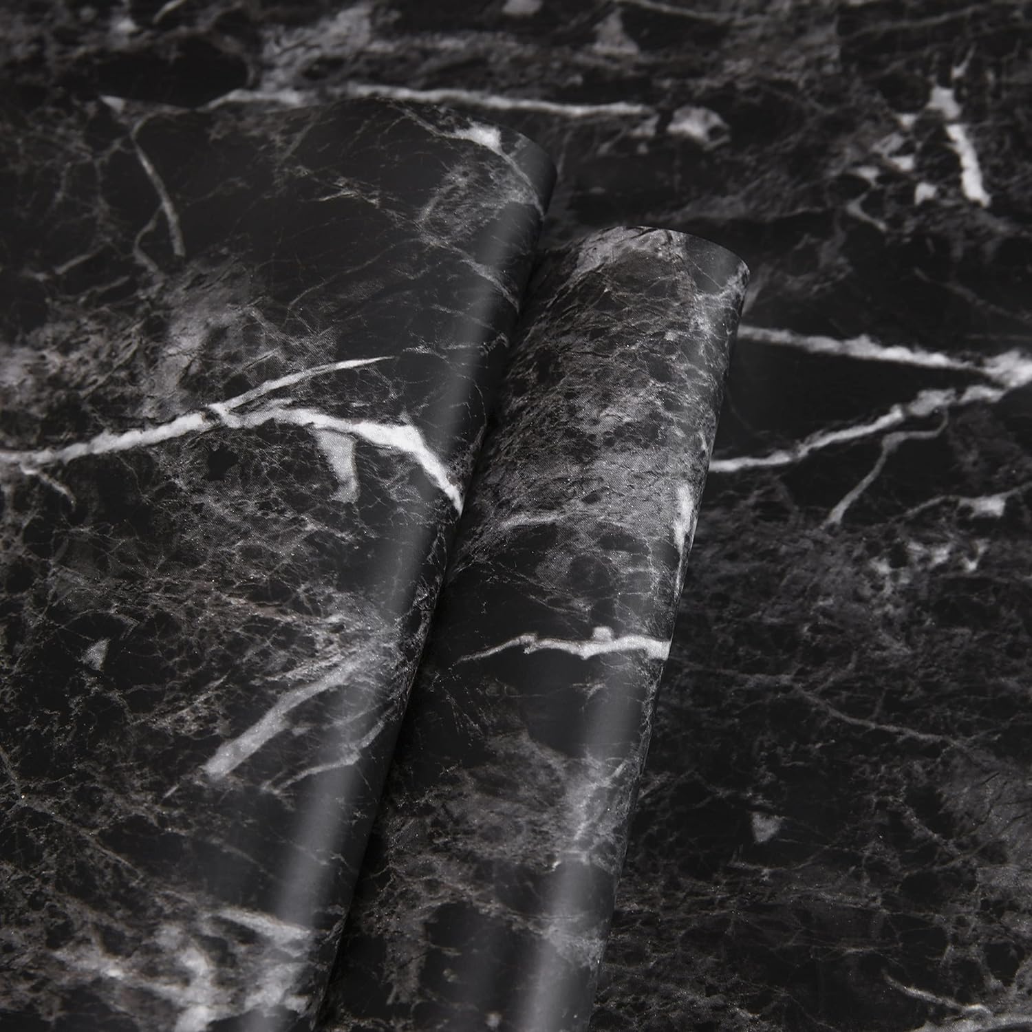 Black Marble Peel and Stick Wallpaper for Kitchen and Bathroom