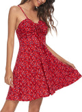 Missufe Floral Mini Dress with Spaghetti Straps for Women