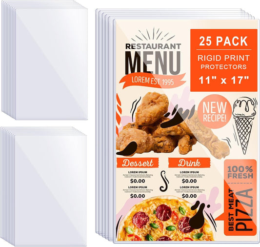 25Pcs 11in x 17in Rigid Print Protectors for Safe Storage