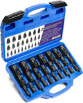 Screw Extractor Set Hex Head Multi-Spline EZ Out - 25 Piece Set