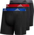 adidas Men's Microfiber 3-Pack Boxer Brief - Athletic Comfort Fit