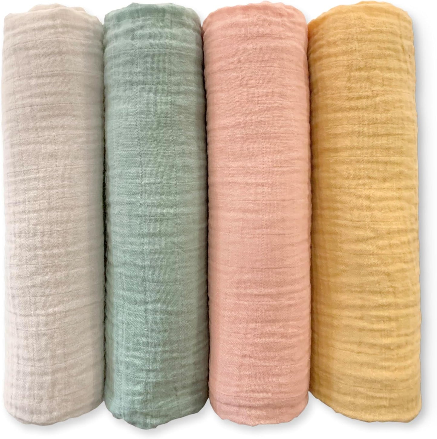 SwaddleDesigns Cotton Muslin Swaddle Blankets for Babies Set