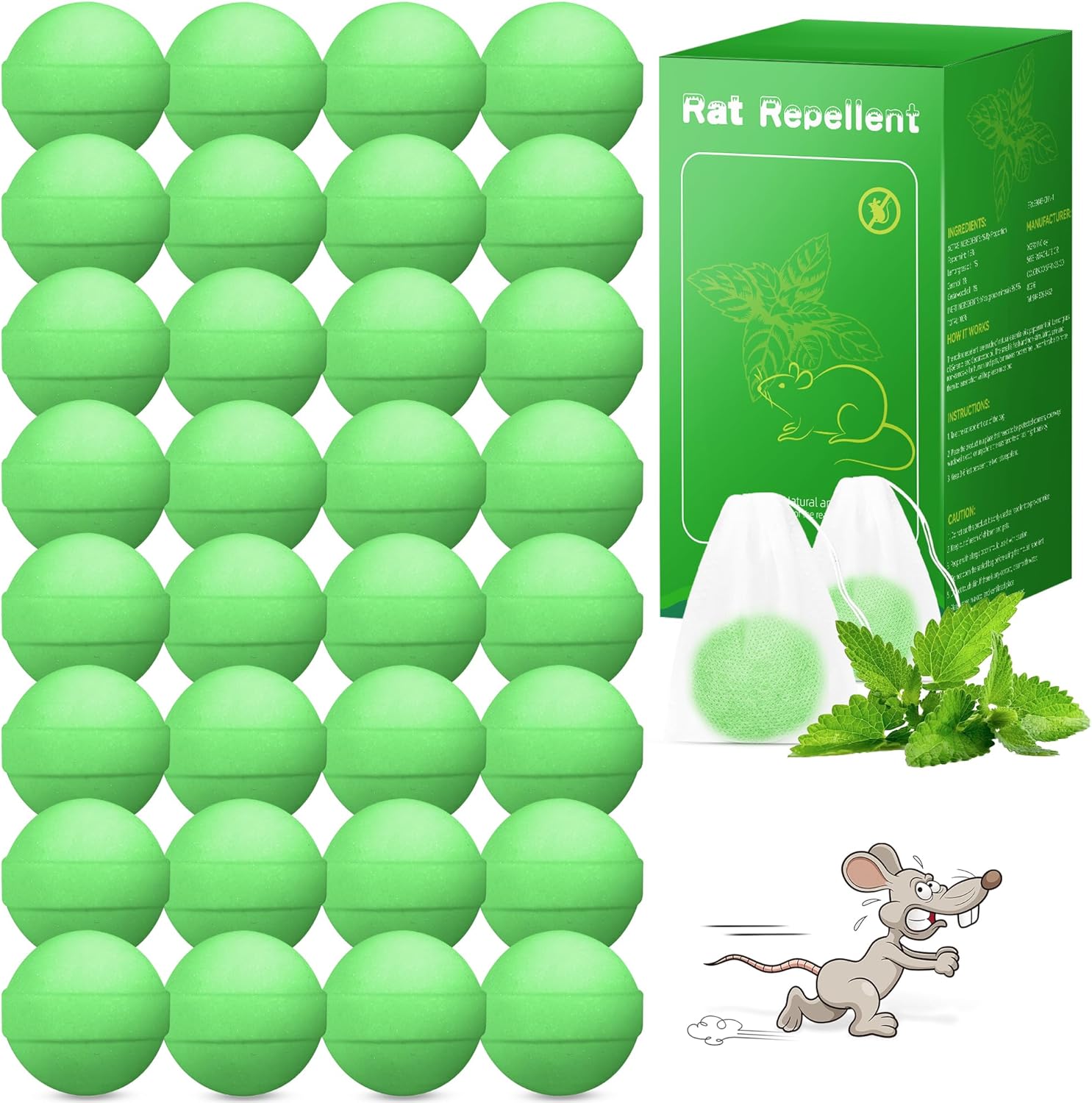 Pet-Safe Rodent Deterrent - Crobirware Peppermint Oil Repellent