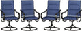 PHI VILLA Outdoor Swivel Dining Chairs Set of 4 for Comfort