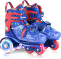 Kids Roller Skates with Light-Up Wheels - Adjustable Tri-Wheel Skates