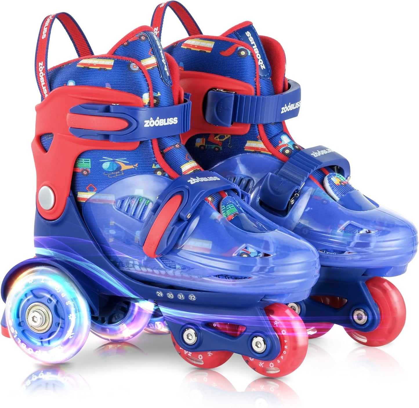 Kids Roller Skates for Beginners with Light-Up Wheels & Sizes