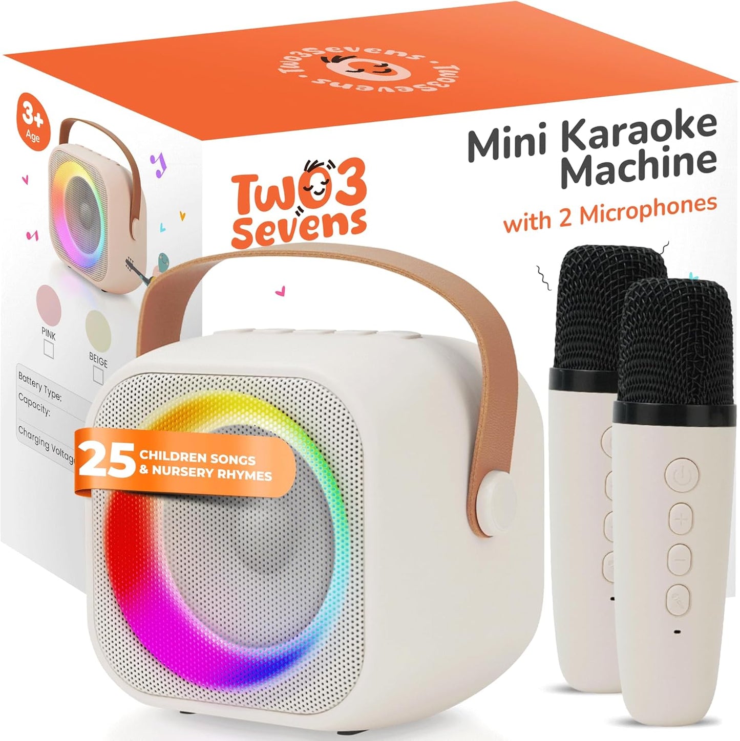 Portable Kids Karaoke Set | 25 Songs | Bluetooth | Fun Birthday Gift