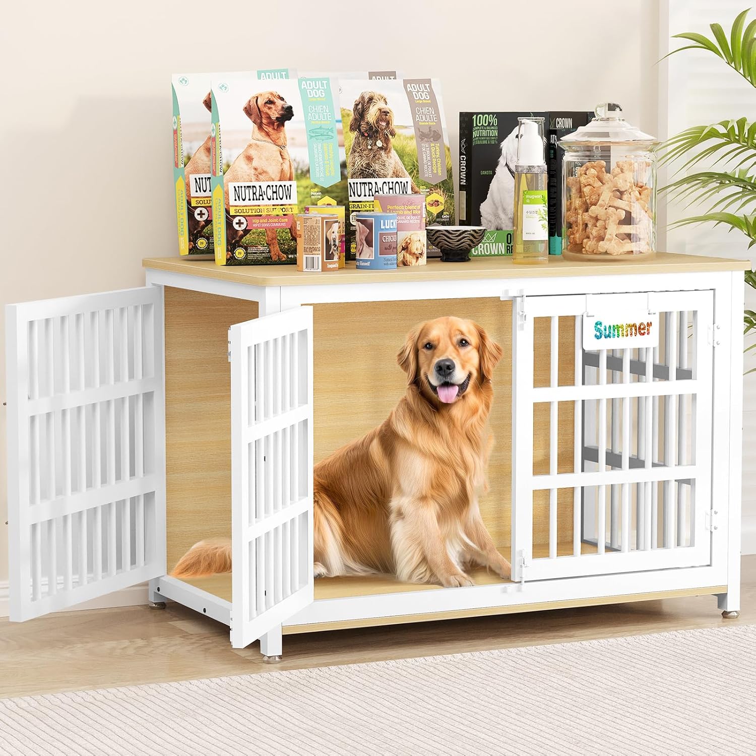 Heavy Duty Dog Kennel Indoor XL Crate Furniture for Large Dogs
