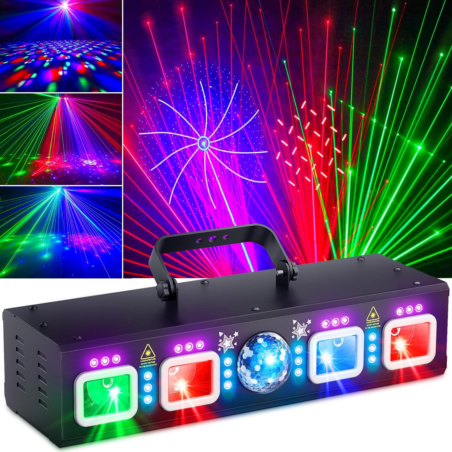 Pro 6 in 1 DMX Laser Light Show Machine for Parties and Events