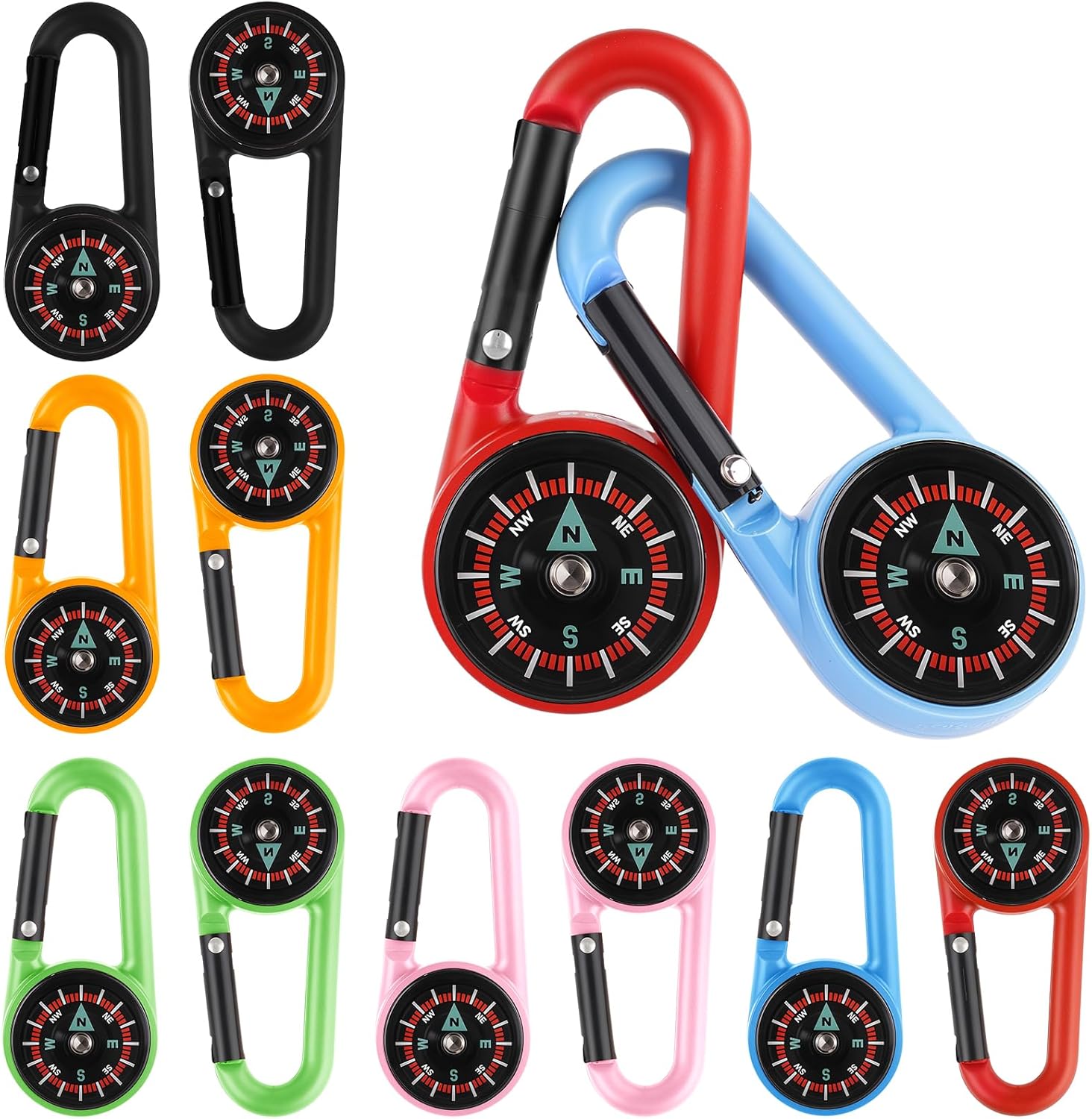 12-Piece Magnetic Survival Compass Set for Outdoor Fun