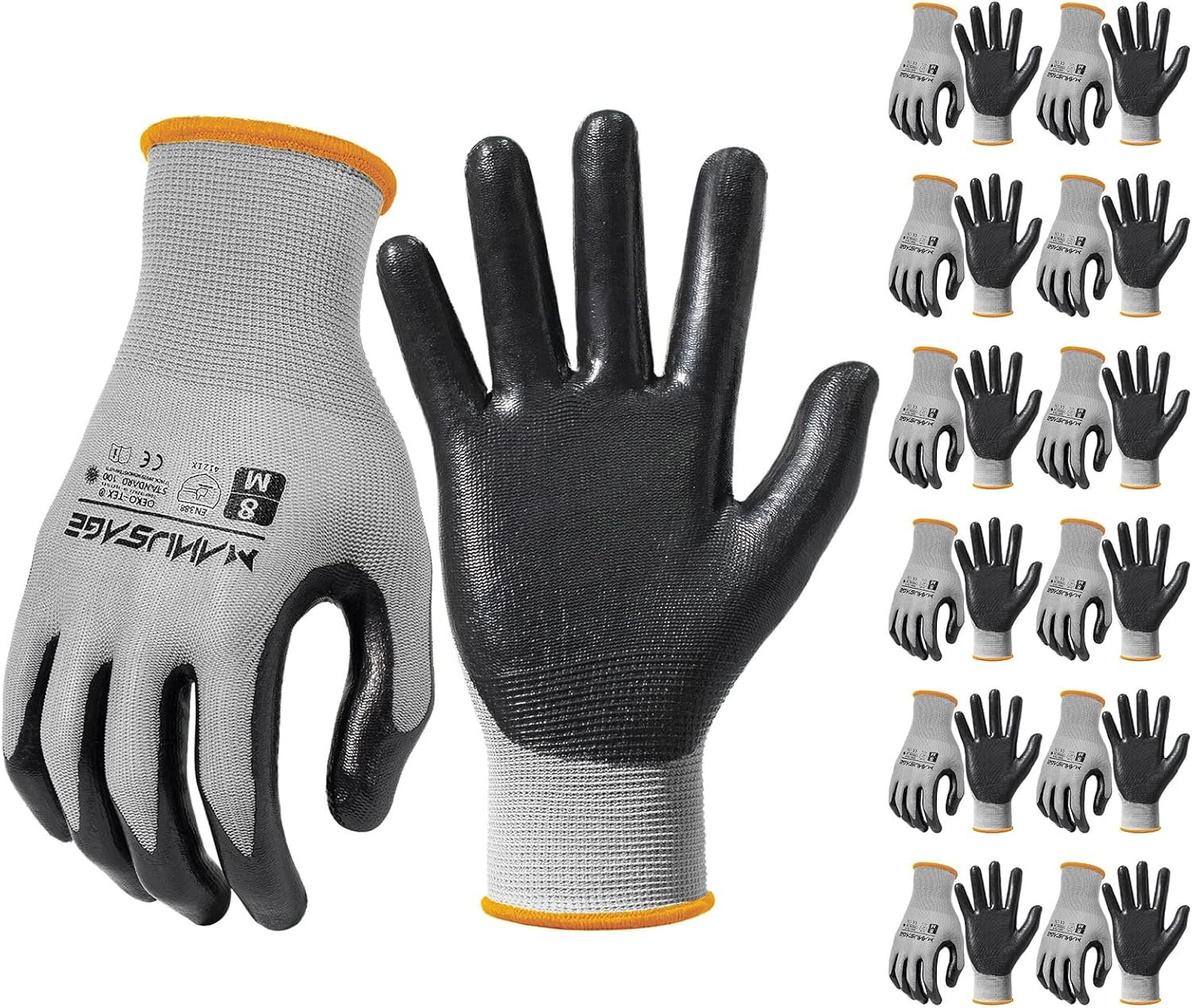 MANUSAGE Protective Work Gloves- Secure Your Hands