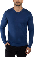 X RAY Mens V Neck Sweater Slim Fit Pullover - Year-Round Comfort