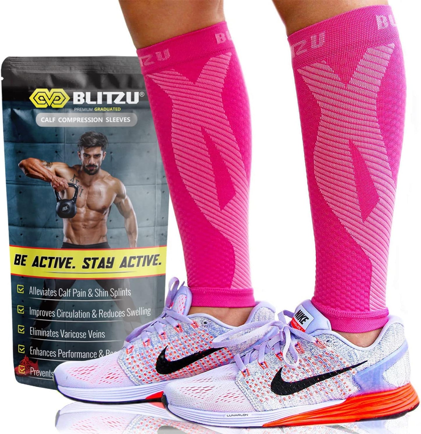 BLITZU Calf Compression Sleeve: Pain Relief Power