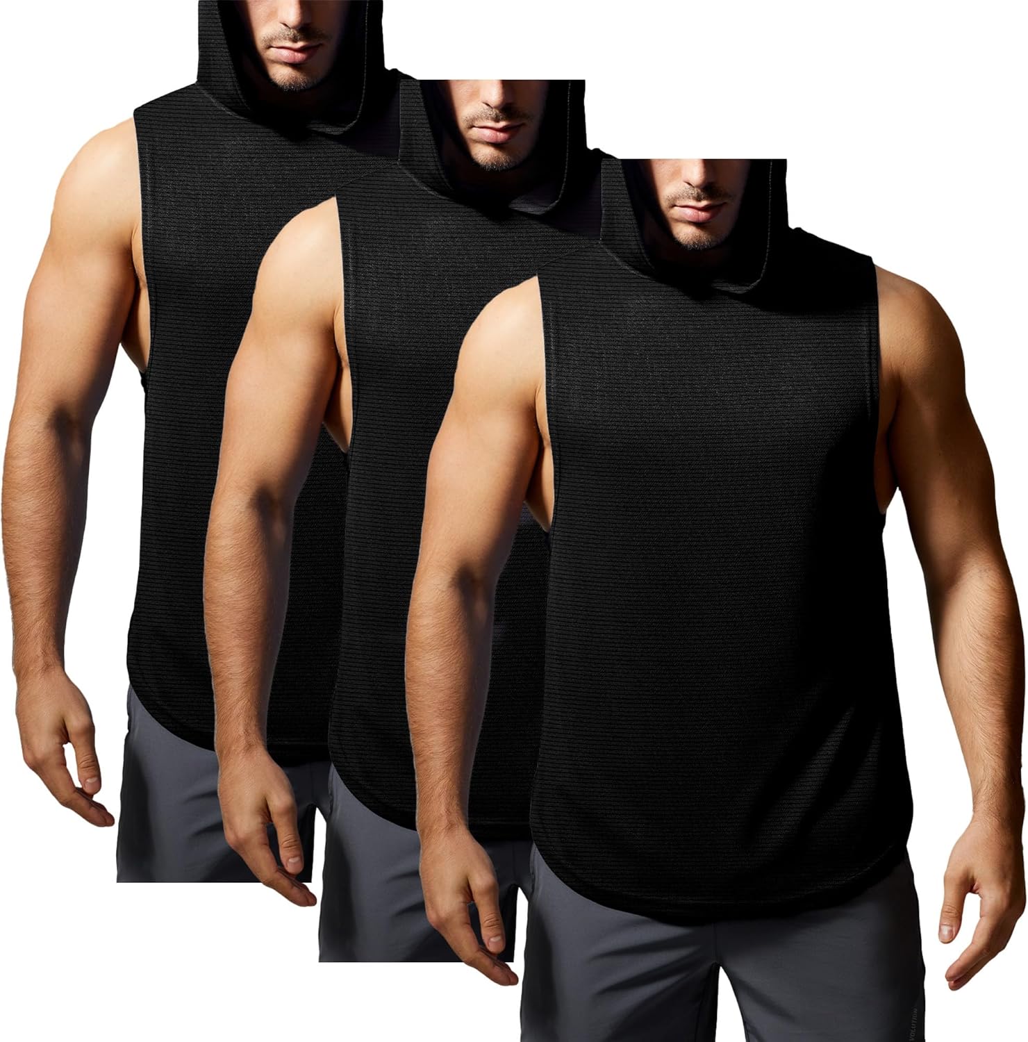 Quick Dry Muscle Hooded Tank - GYM REVOLUTION