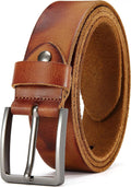 Men's Genuine Leather Casual Belt 1.5in - Full Grain, Handmade