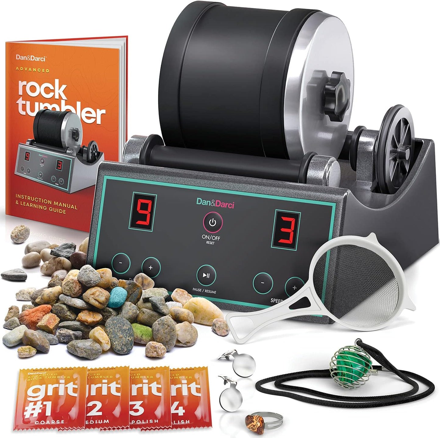 Advanced Professional Rock Tumbler Kit for Kids and Adults