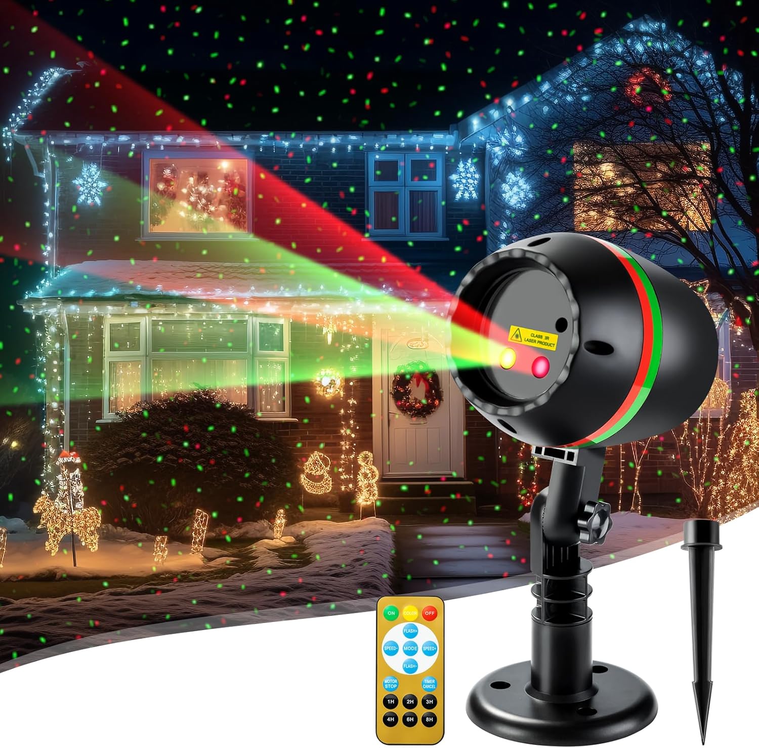 Remote Control Christmas Projector for Festive Parties