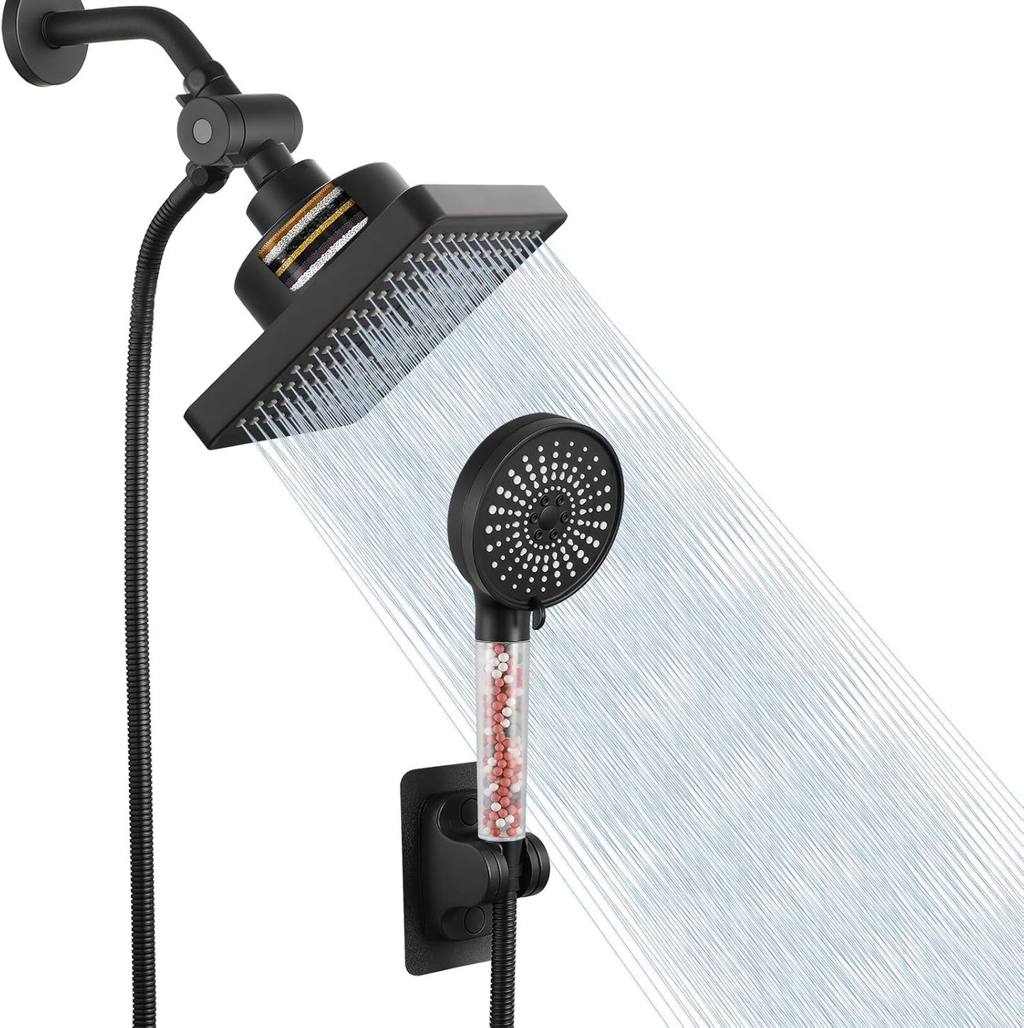 Filtered Shower Head with Handheld Combo for High Pressure