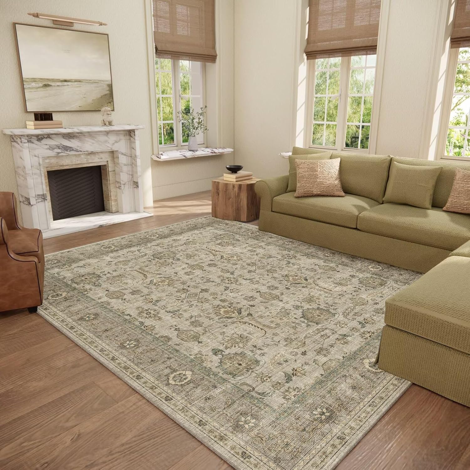 Washable 8x10 Area Rugs for Living Room and Bedroom Comfort