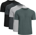 Men's Cotton Crew Neck T-Shirts 4-Pack - Soft Short Sleeve Basic Tees