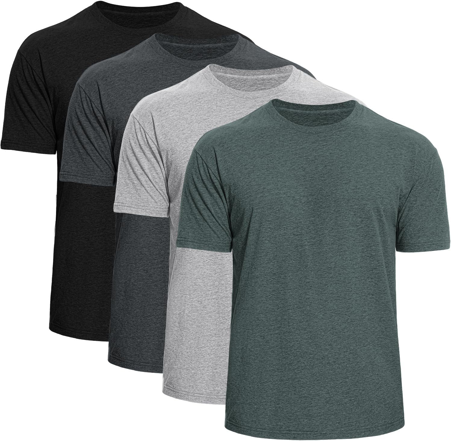 Men's Cotton Crew Neck T-Shirts 4-Pack for Ultimate Comfort