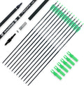 30inch Hunting Carbon Archery Arrows Spine 400 - Durable 2.75in Vanes