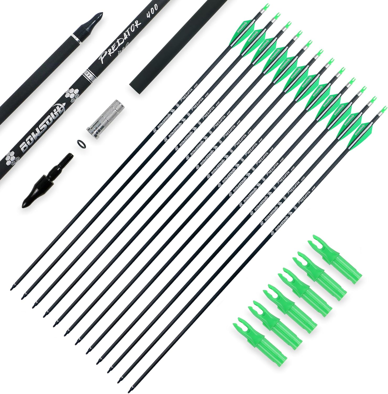 30inch Hunting Carbon Archery Arrows for Compound and Recurve Bows