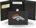NFL Embroidered Genuine Leather Tri-fold Wallet for Fans