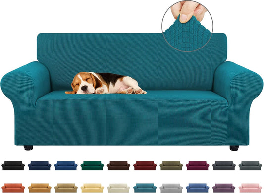 KEKUOU Stretch Loveseat Sofa Cover for 2 Cushion Couch 55-78in