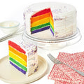 David's Cookies Rainbow Layer Cake 10ft Pre-Sliced 14 Pieces