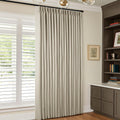 Pinch Pleated Blackout Curtains 60x84 in Taupe - Linen Blend Light