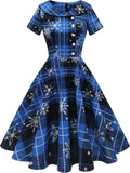 Wedtrend Women's 1950s Vintage Audrey Hepburn Cocktail Dress - Cotton
