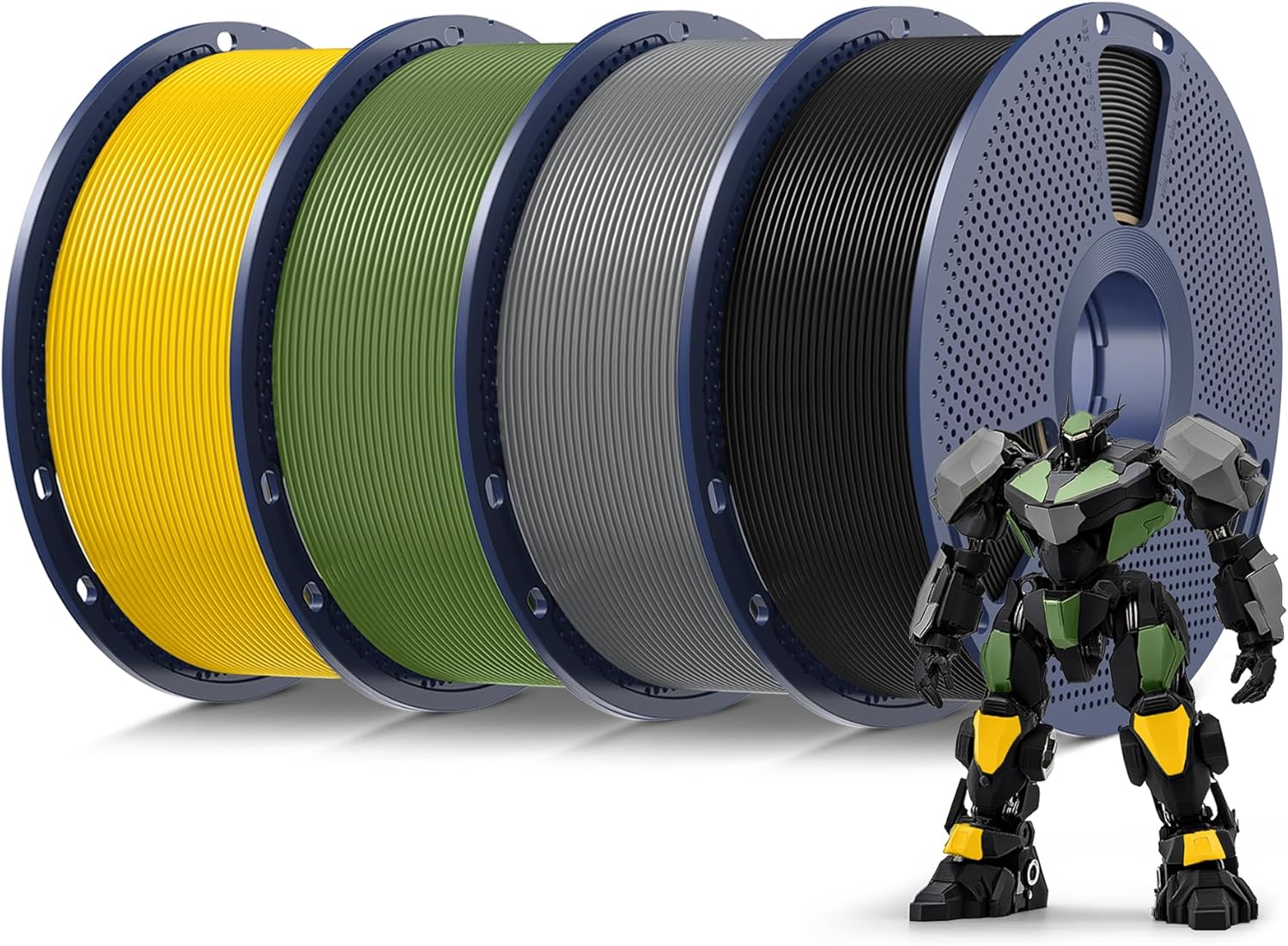 SUNLU 4kg Multicolor PLA 3D Printer Filament Bundle for Quality Prints