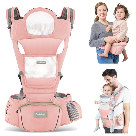 Ergonomic 6in1 Baby Carrier with Hip Seat for Newborns and Toddlers