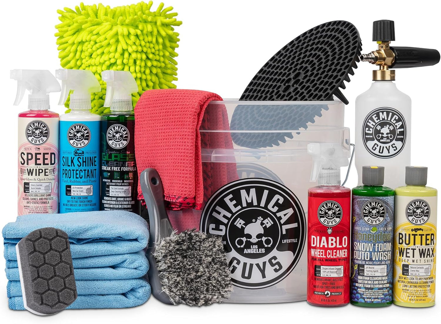 Ultimate Car Care Kit: 16pc, Foam Cannon, Bucket, Chemicals