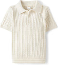 Toddler Short Sleeve Polo Shirt Heather - Smart spring knit polo