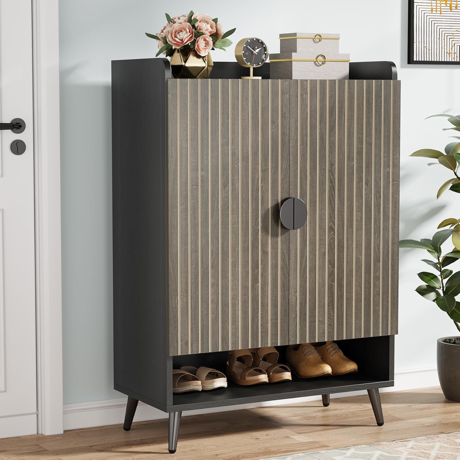 Tribesigns Shoe Cabinet with Doors: 7-Tier Storage Organizer
