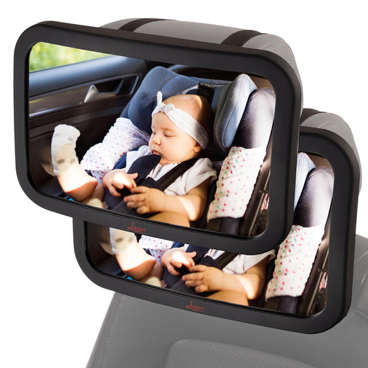Lusso Gear Baby Car Mirror (2 Pack) - Clear Infant View