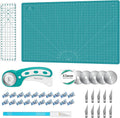 Rotary Cutter Set Quilting Kit - Complete 45mm Fabric Cutter Kit