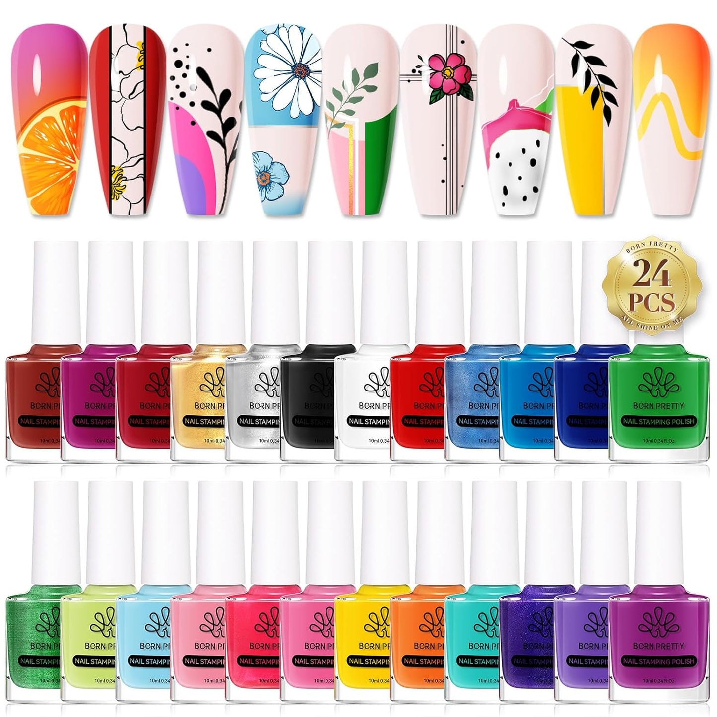 Born Pretty Nail Art Stamping Polish Set for Halloween Designs