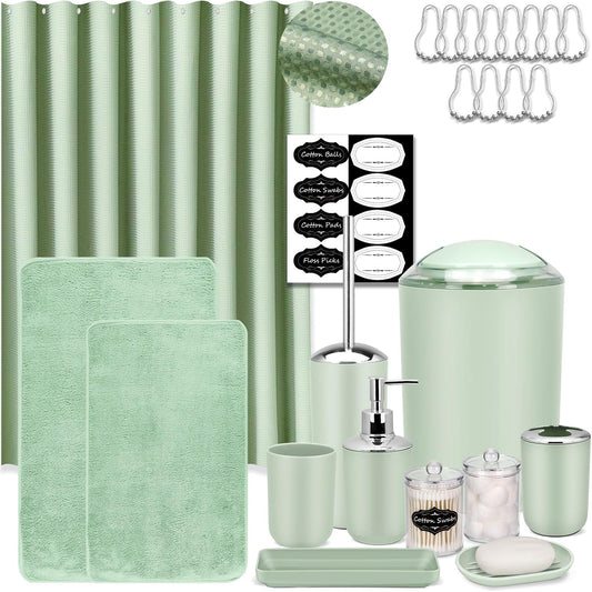 IMAVO Green Bathroom Accessories Set for Stylish Decor