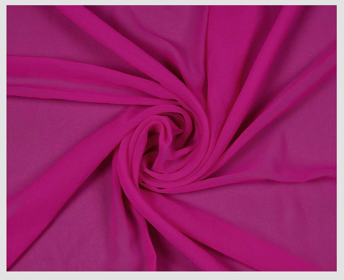 MDS Pack of 70 Yard Magenta Chiffon Fabric for Wedding Decor